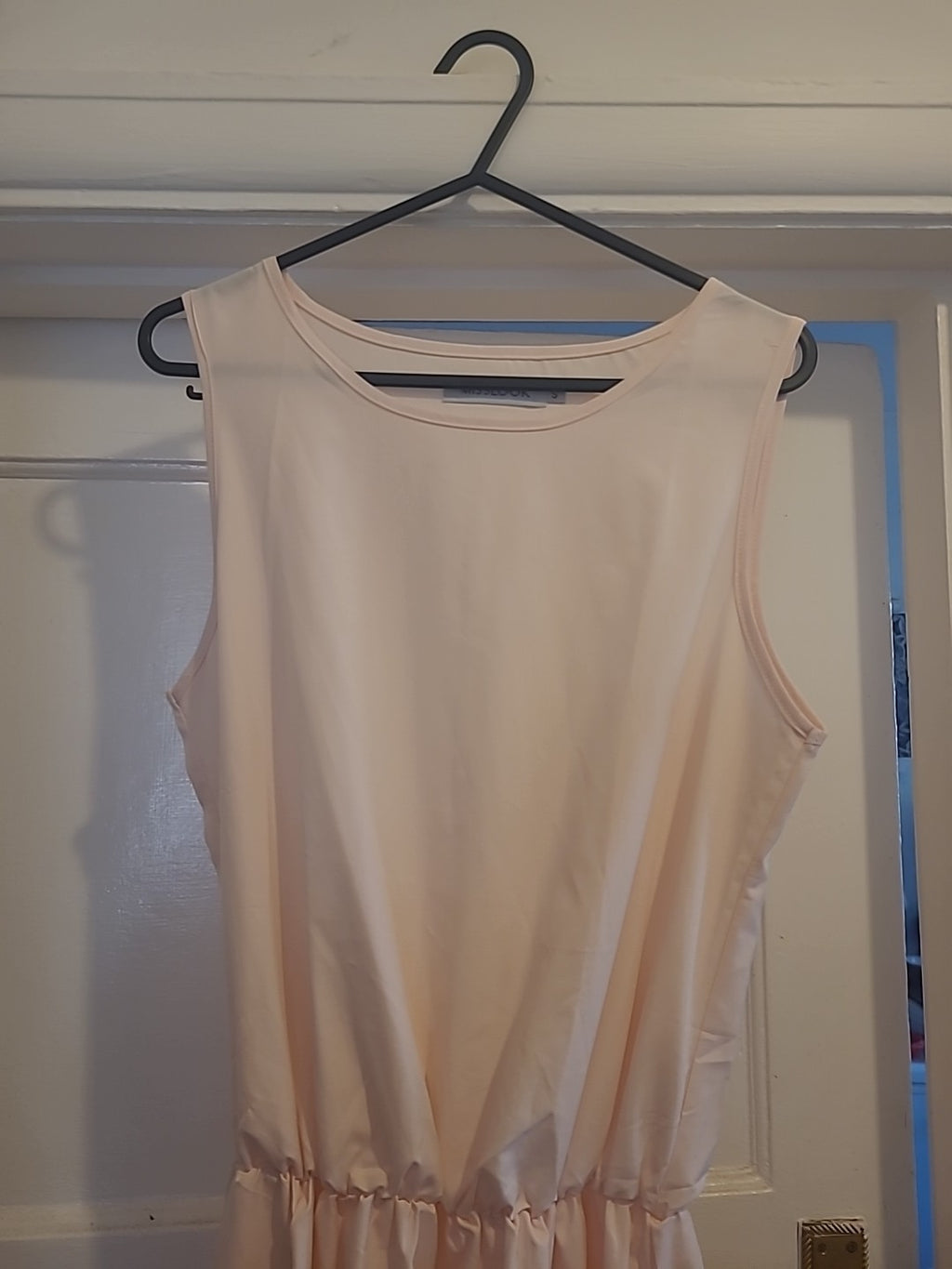 Ladies Misslook Size Small Pale Pink Sleeveless Long Length Evening Dress