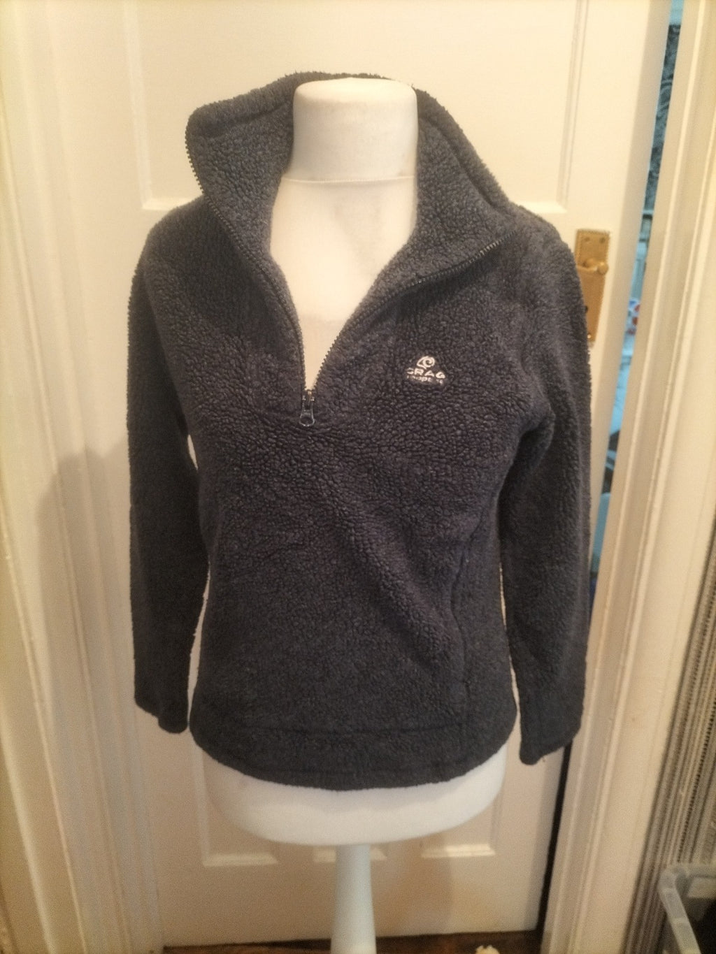 Ladies Craighoppers Size 10 Navy Grey Fleck High Neck Jumper