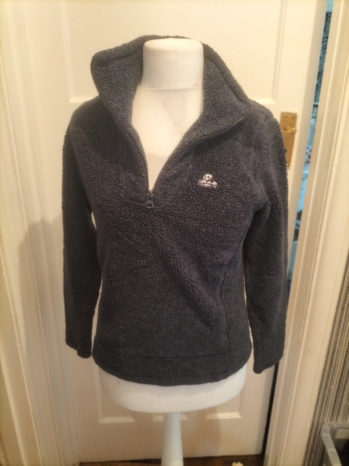 Ladies Craighoppers Size 10 Navy Grey Fleck High Neck Jumper