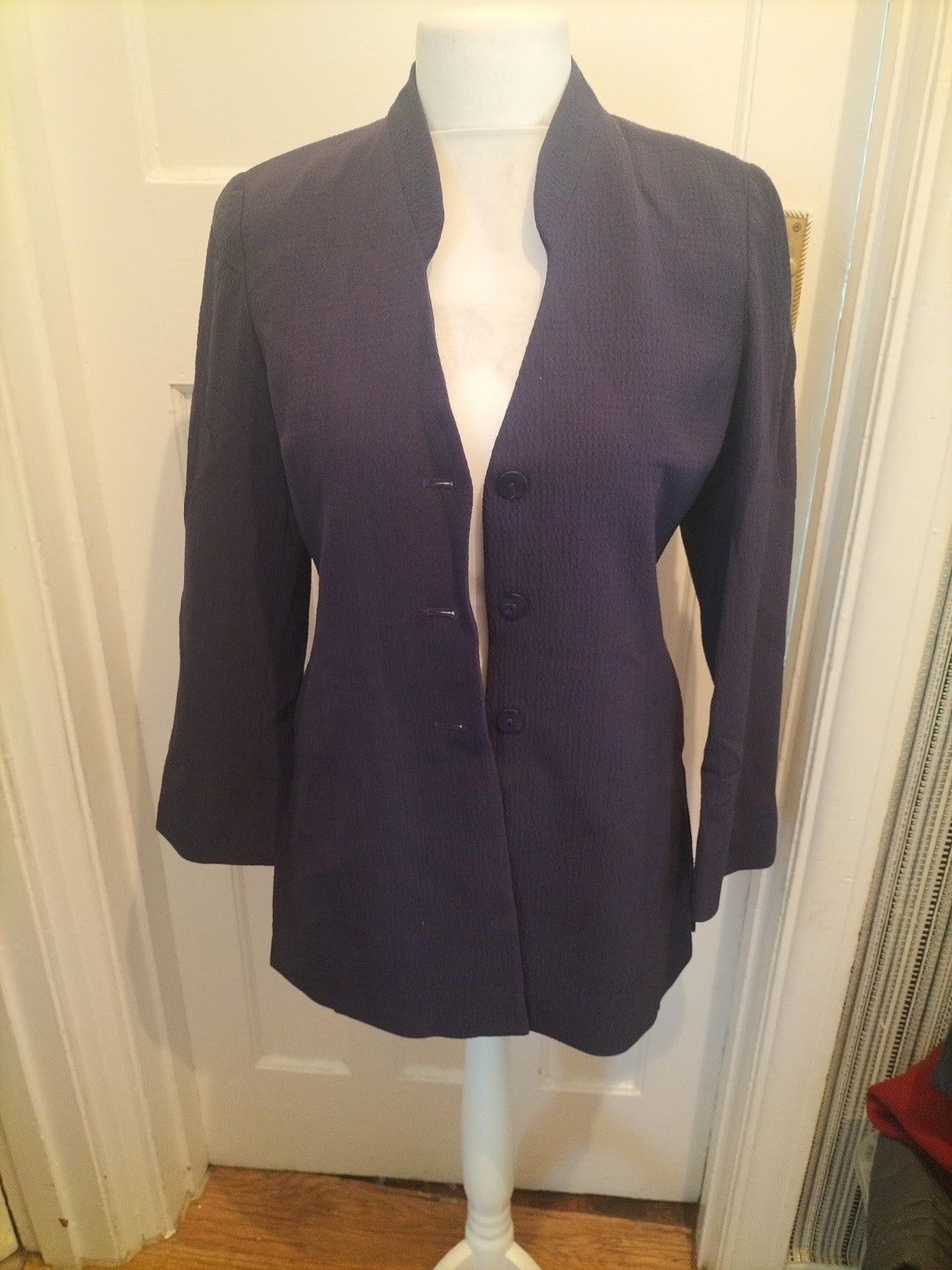 Ladies Country Casuals Size 10 Purple Lined Padded Blazer
