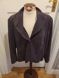Ladies Bellymod Lifestyle Size 16 Rrp £67.50 Purple Padded Lined Blazer