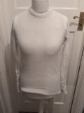 Primark Small White Round Neck Pullover Jumper Textured