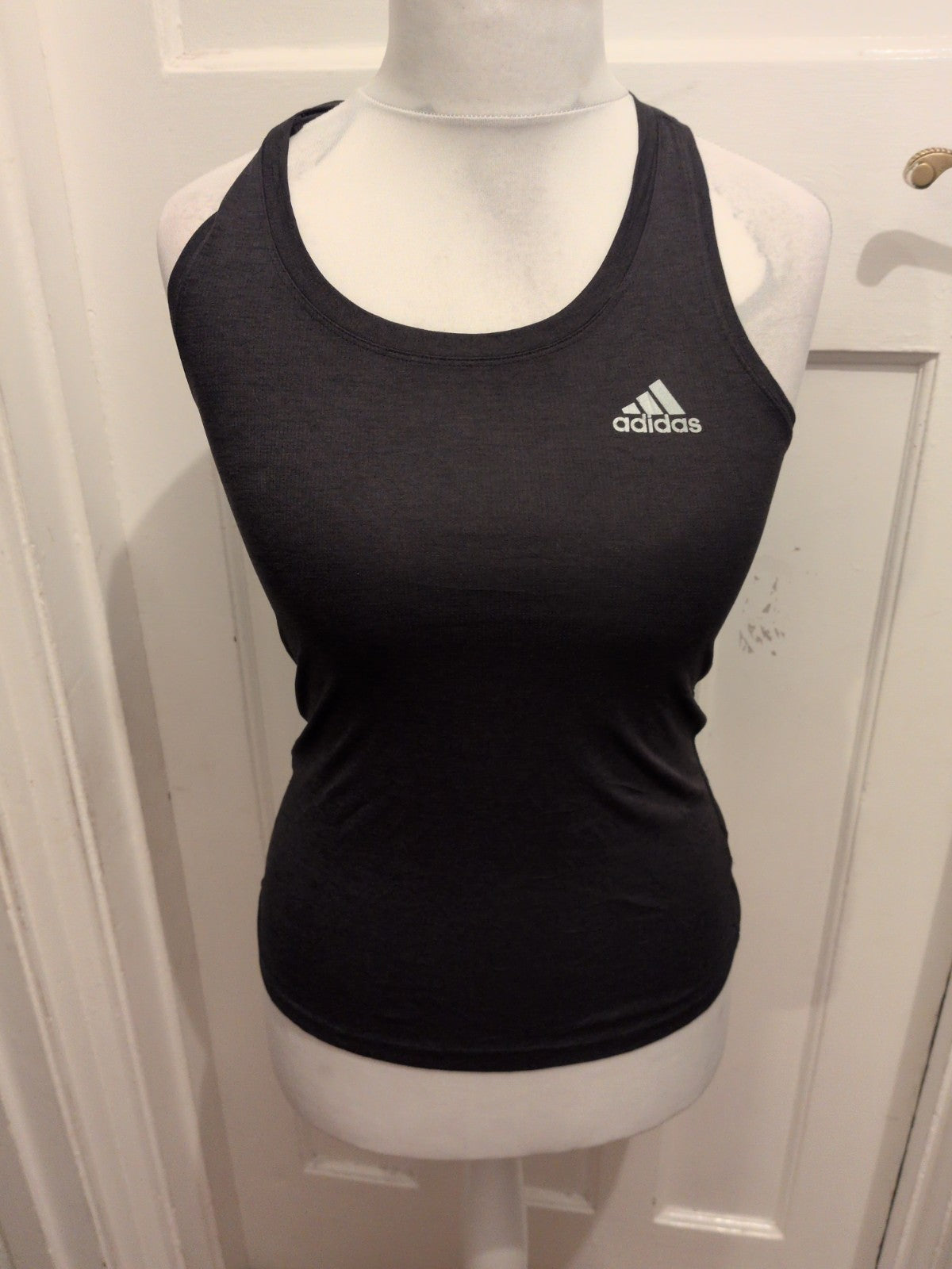 Adidas Small Grey Racerback Gym Top Ladies