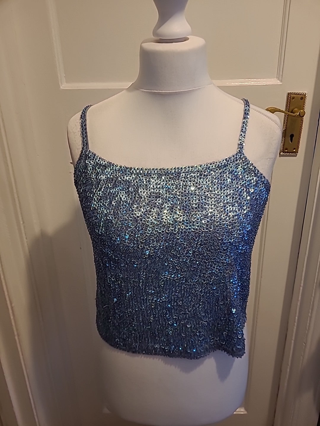 Ladies Partizan Size Large Sequin Sleeveless Top
