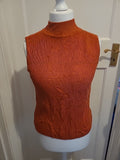 Ladies Size Large Rust Sleeveless Blouse
