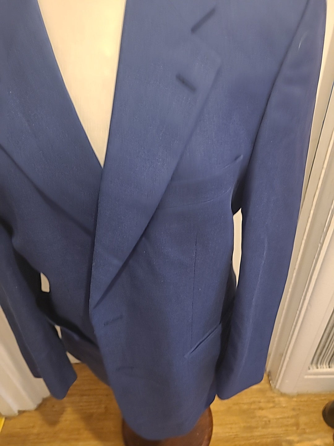 Mens Cruise Size 40S Navy Lined Padded Blazer Jacket