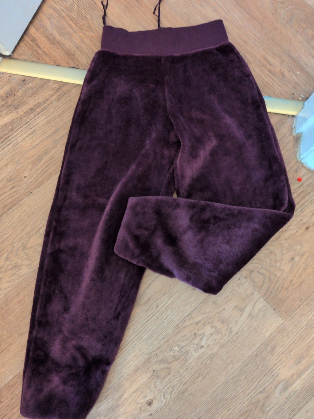 Marks And Spencer XS Dark Aubergine Fluffy Pyjama Bottoms