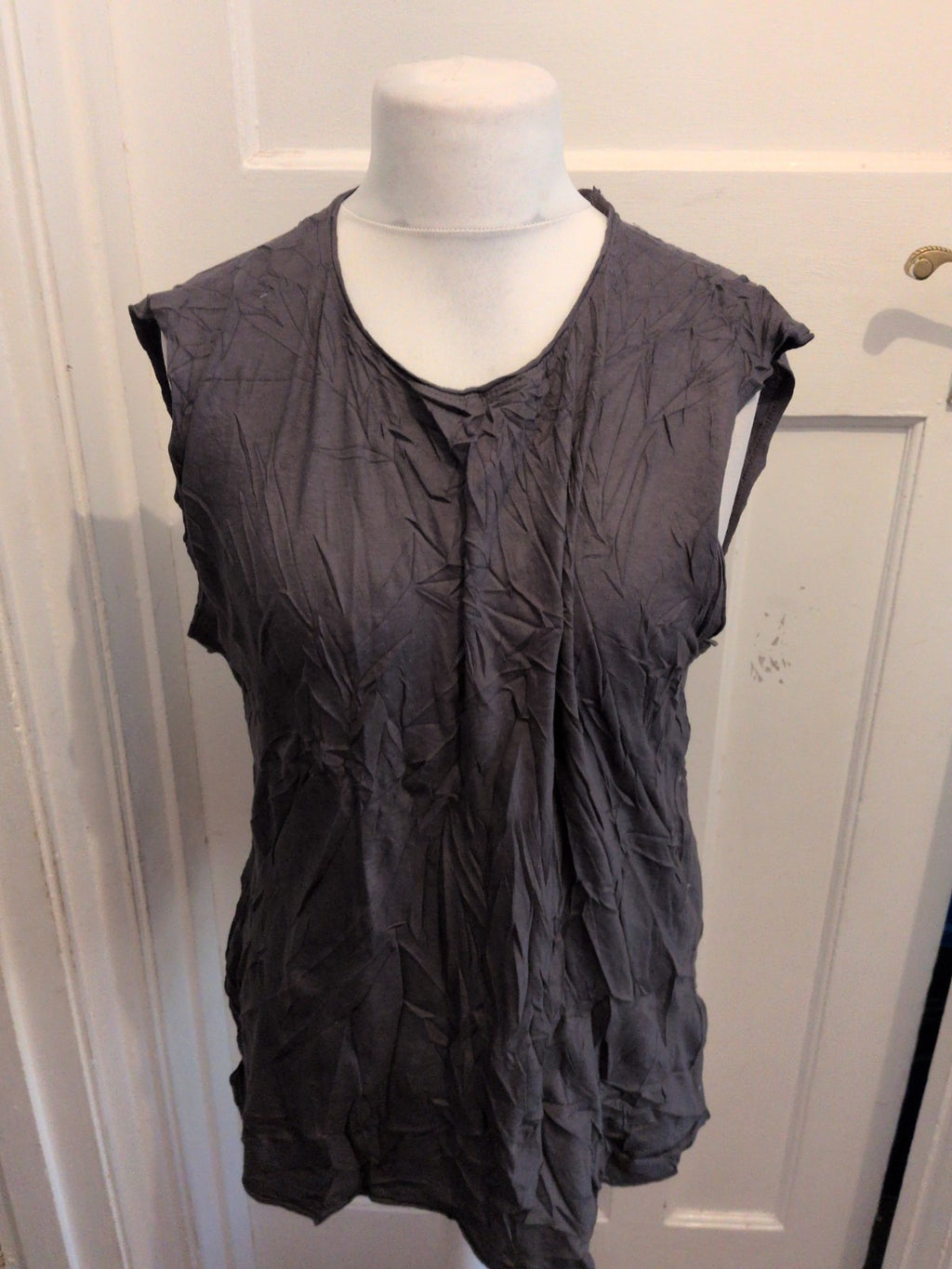 Kangaroo Poo XL Grey Sleeveless T-shirt Ladies