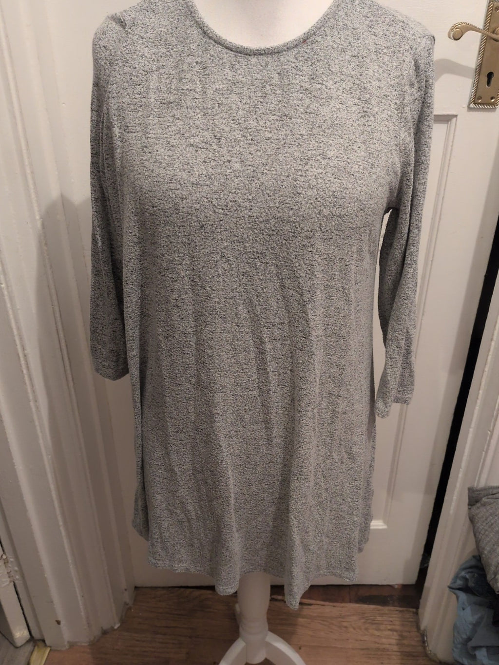 TU 16 Grey Flecked Long Sleeve Blouse