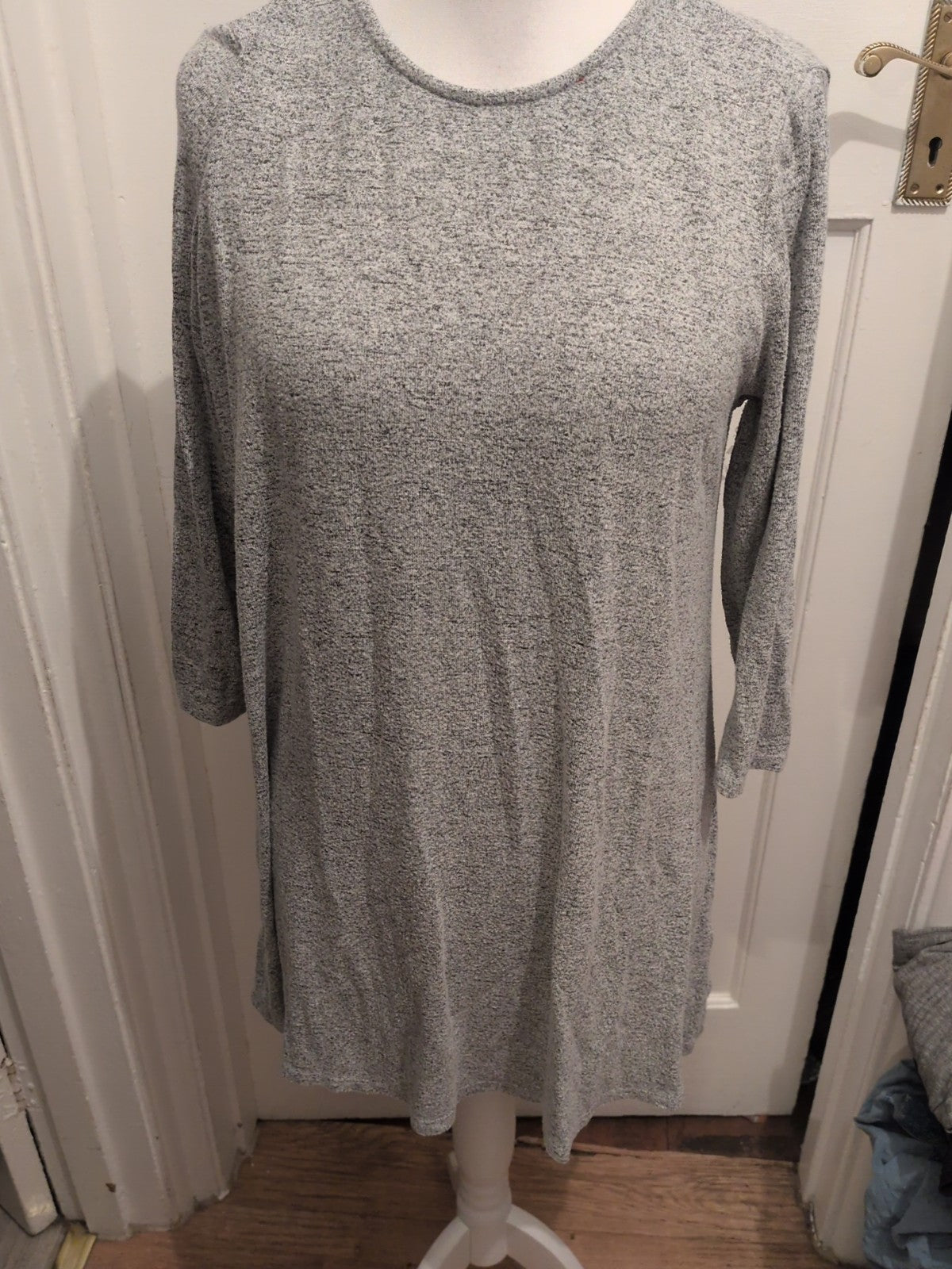 TU 16 Grey Flecked Long Sleeve Blouse