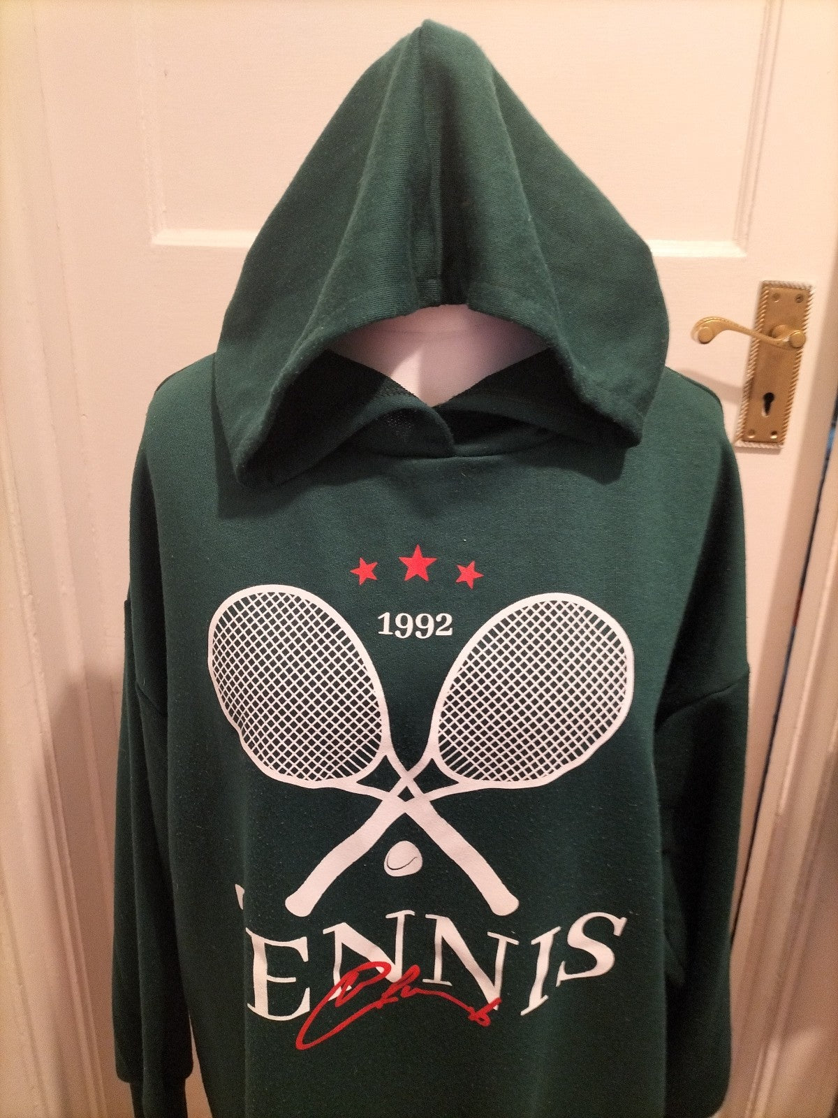 Ladies Asos Size 12 Bottle Green Tennis Oversized Jumper