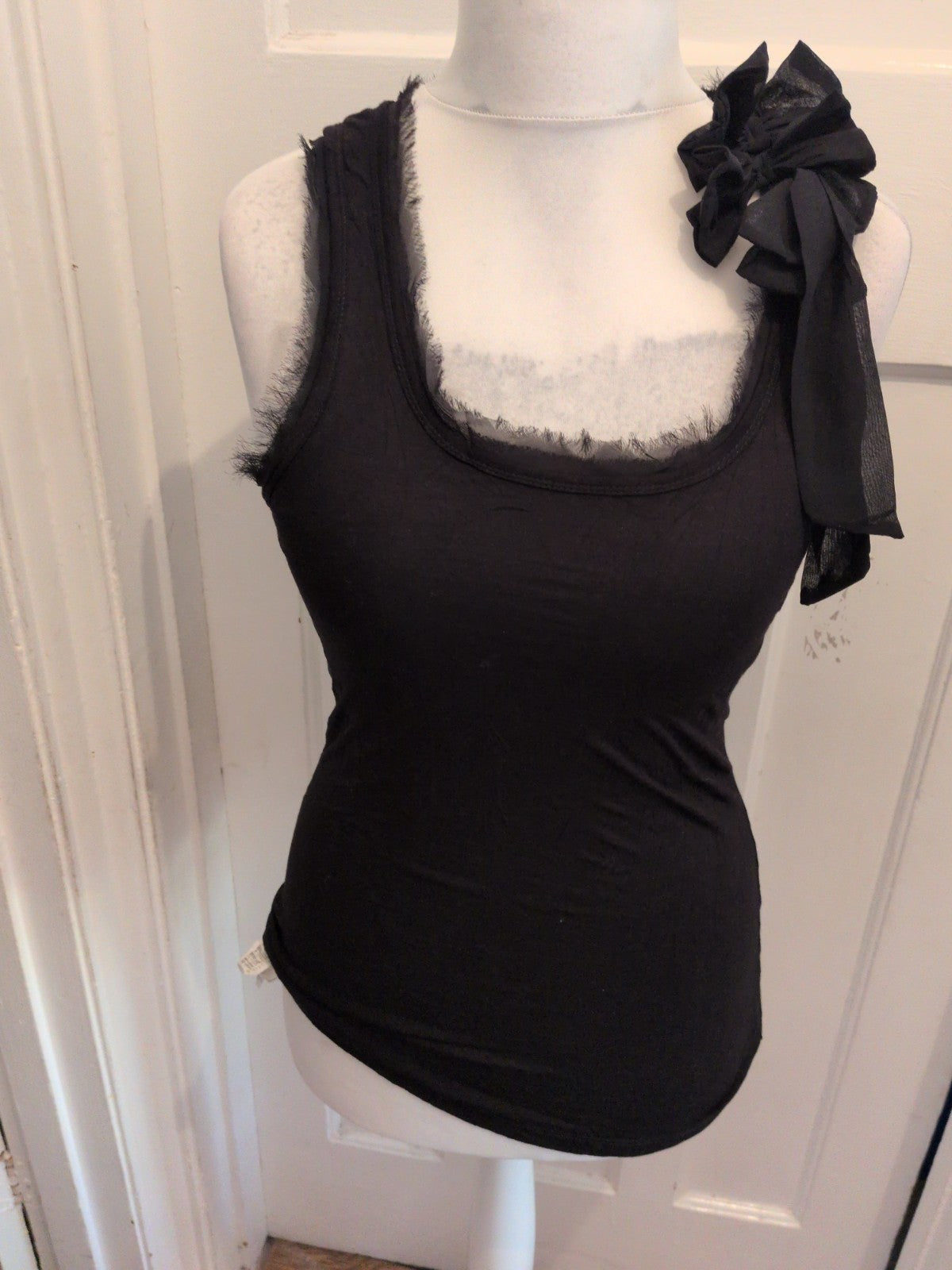 Mg Jeans Medium Black Sleeveless T-shirt