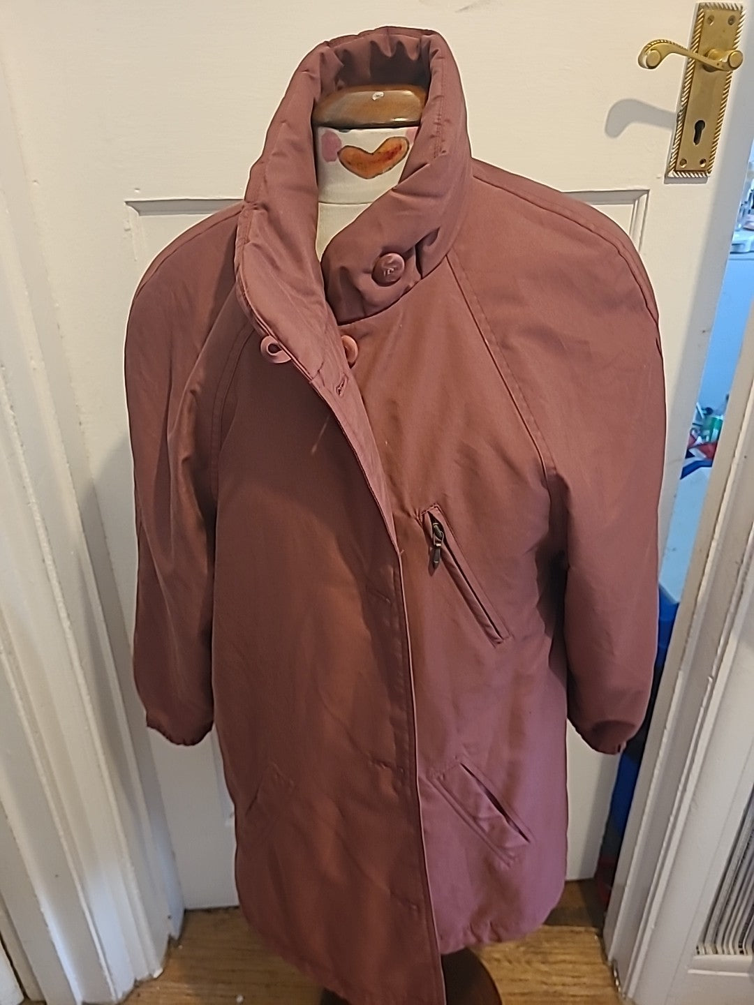 Ladies St Michael Size 8 Purple Lined Coat