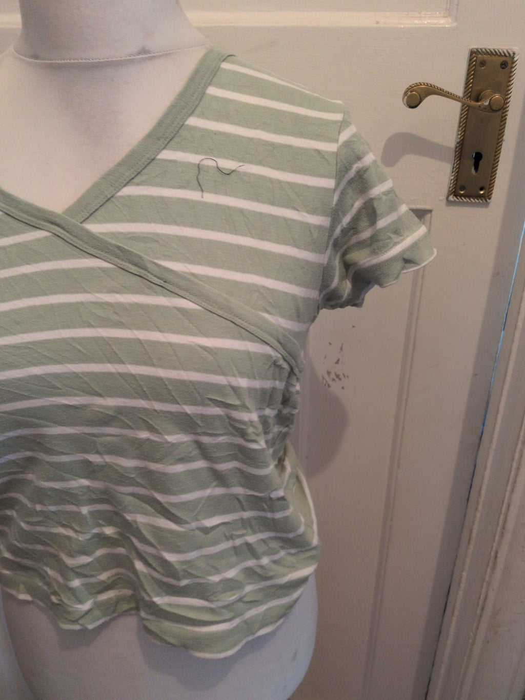 Editions Medium Pale Green Stripe Short Sleeve T-shirt