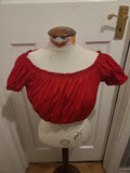 Ladies H&M Size Medium Red Elasticated Crop Top