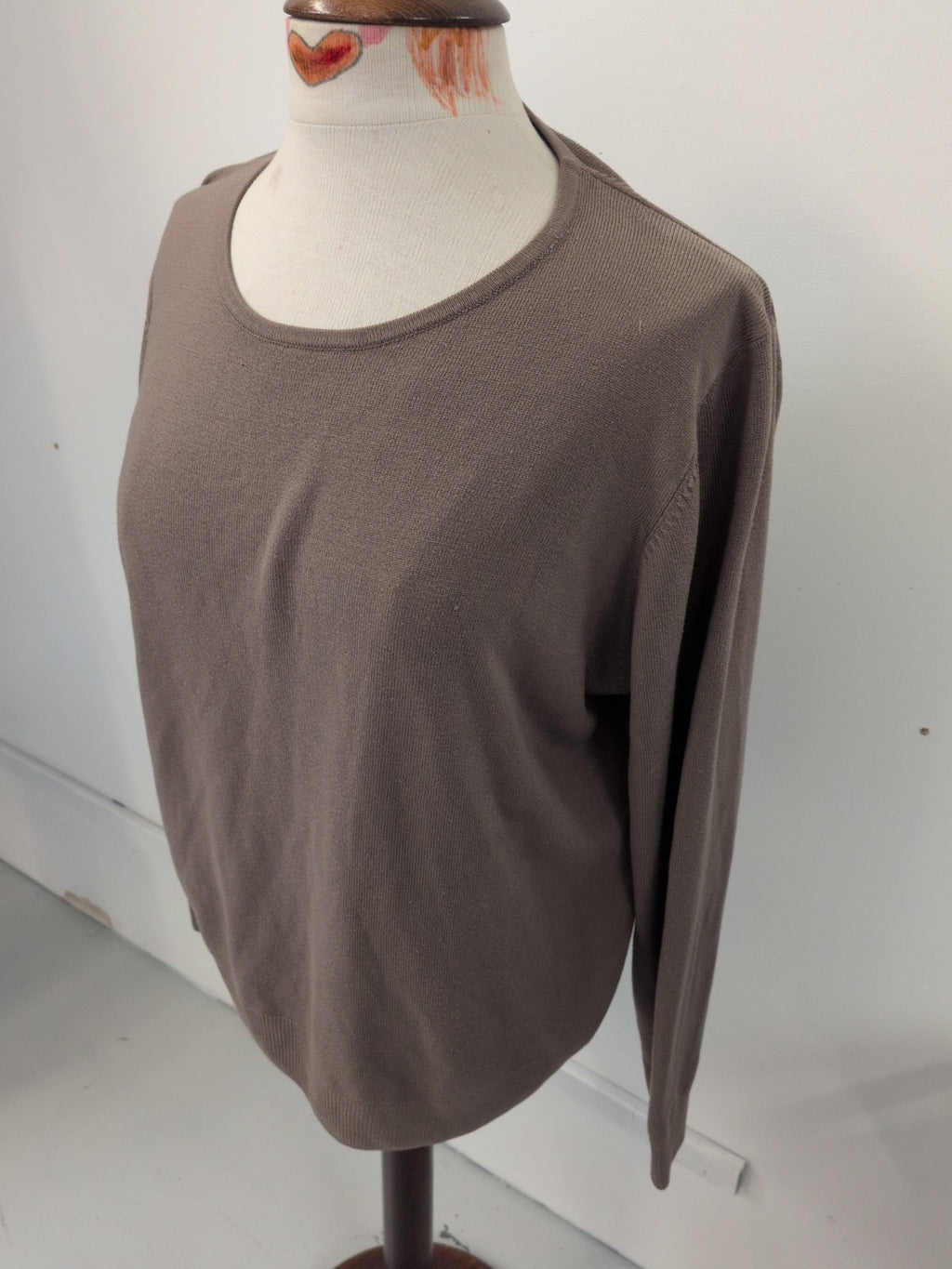 Marks And Spencer 18 Mink Long Sleeve Lightweight Jumper