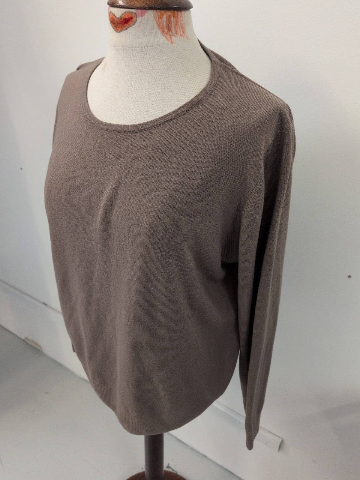 Marks And Spencer 18 Mink Long Sleeve Lightweight Jumper