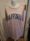 Ladies New Look Size 16 Pale Pink Short Sleeved Night Dress(Marks On Neck)