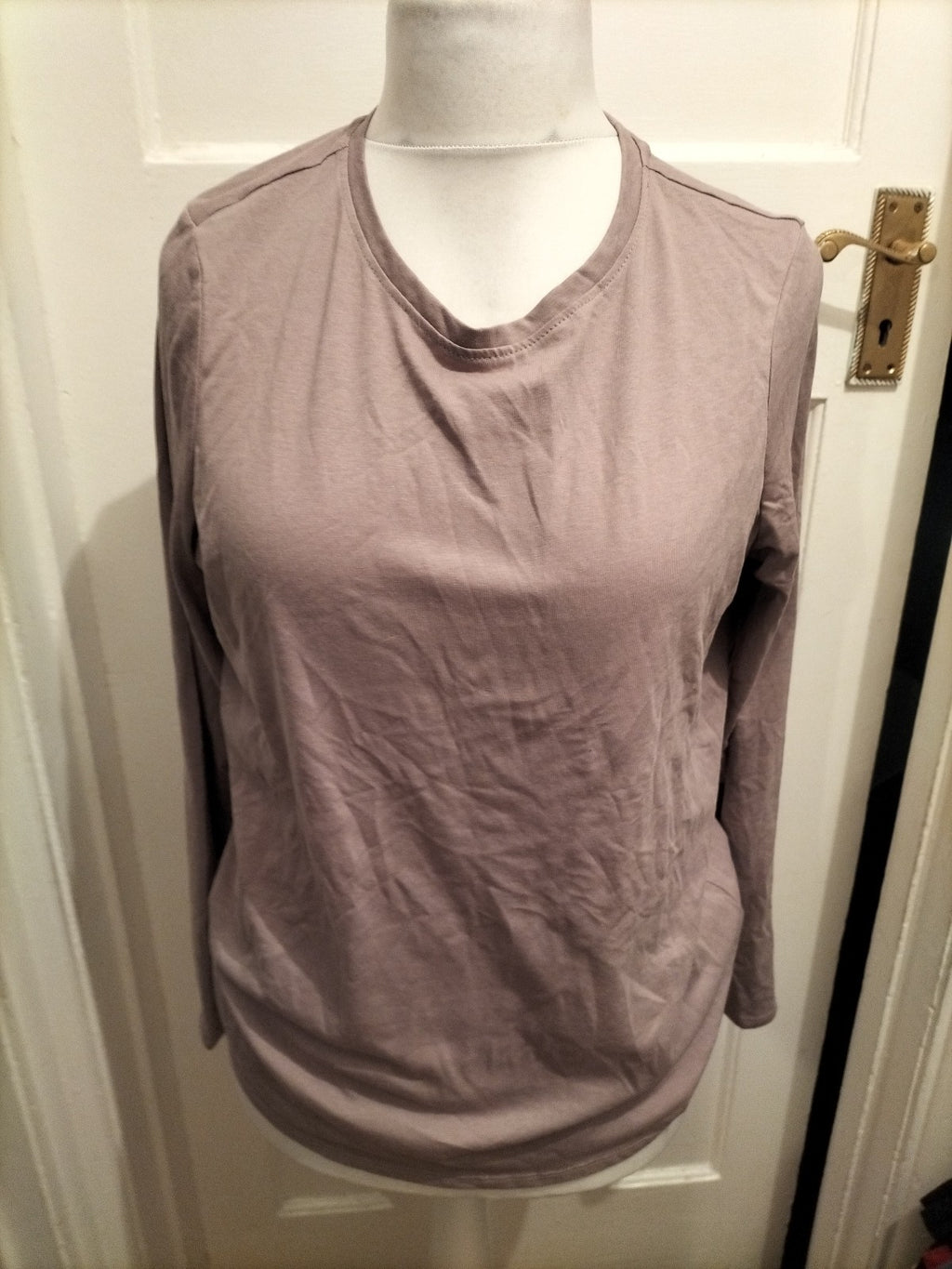 George 16 Long Sleeve Crew Neck T-shirt Pale Purple