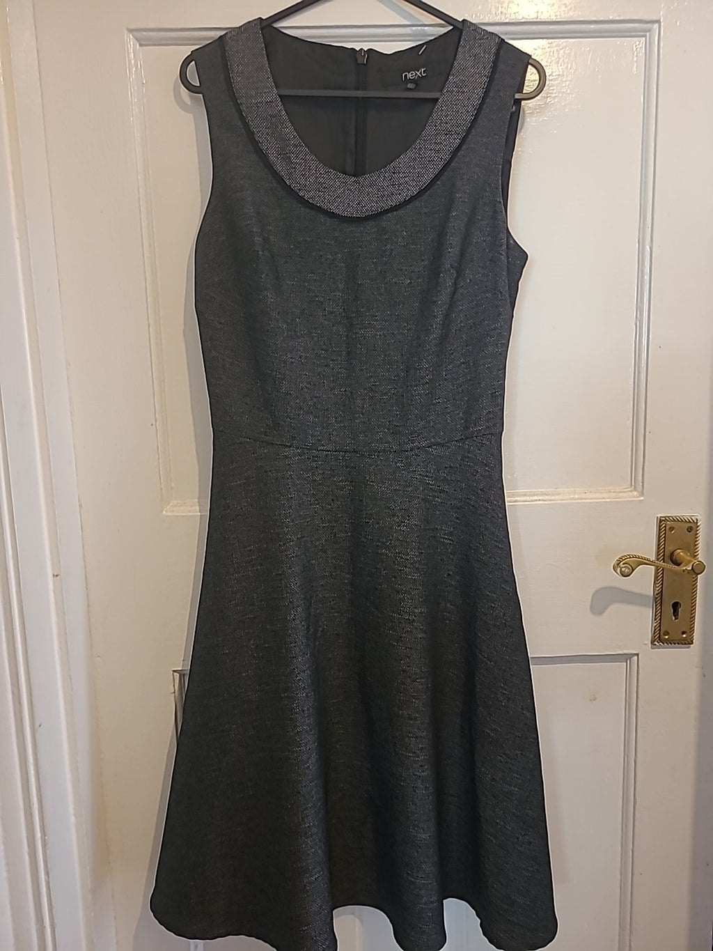 Ladies Next Size 6 Grey Scoop Neck Sleeveless Dress