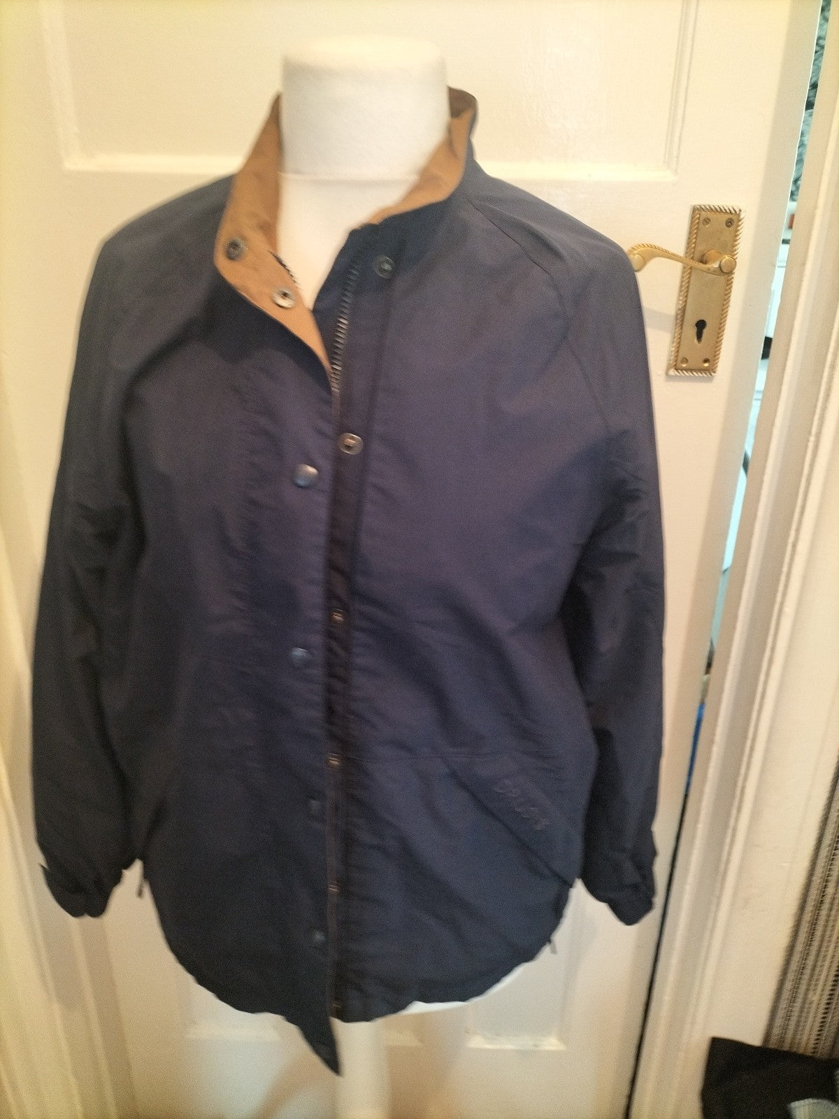 Ladies Dryjoys Size Small Navy Mesh Lined Jacket Full Zip
