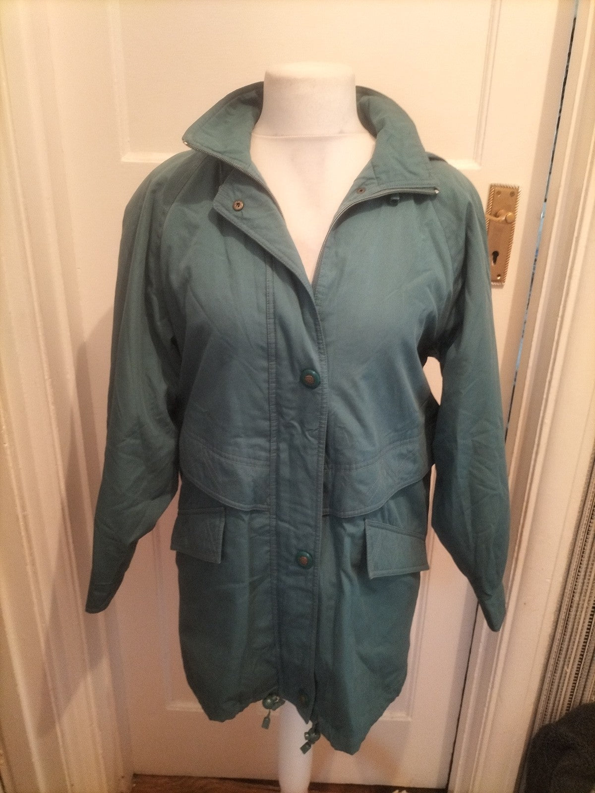 Ladies Telemac Size 10 Teal Zipped Coat