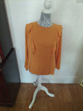 Ladies New Look Size 16 Mustard Long Sleeved Blouse