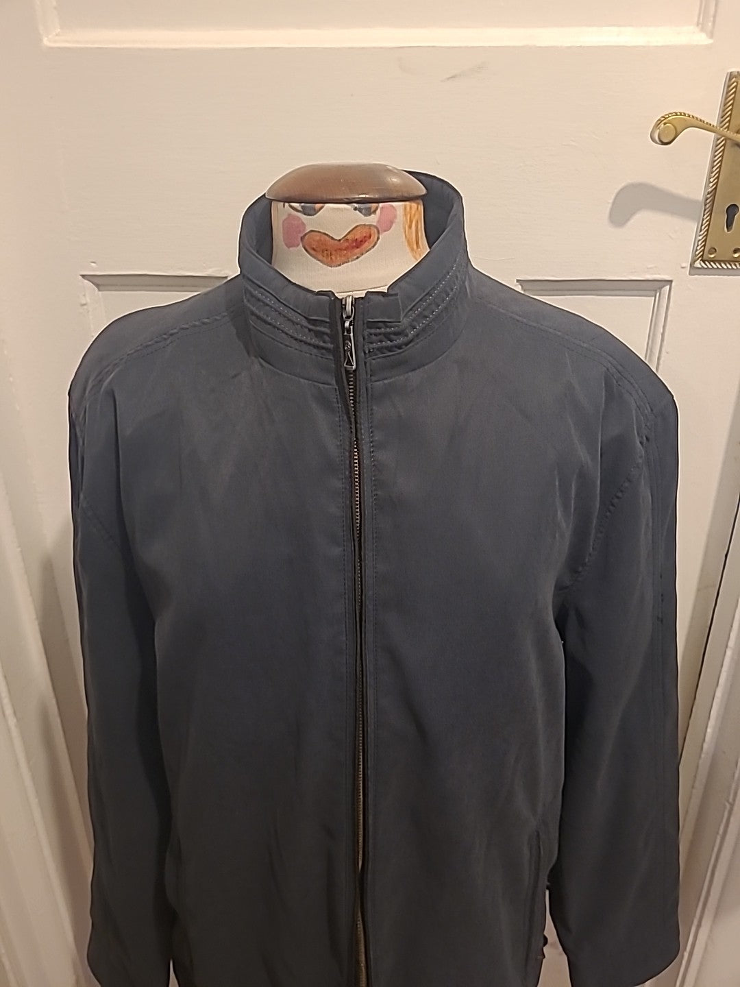 Mens Saxon Size Large Charcoal Lined Jacket