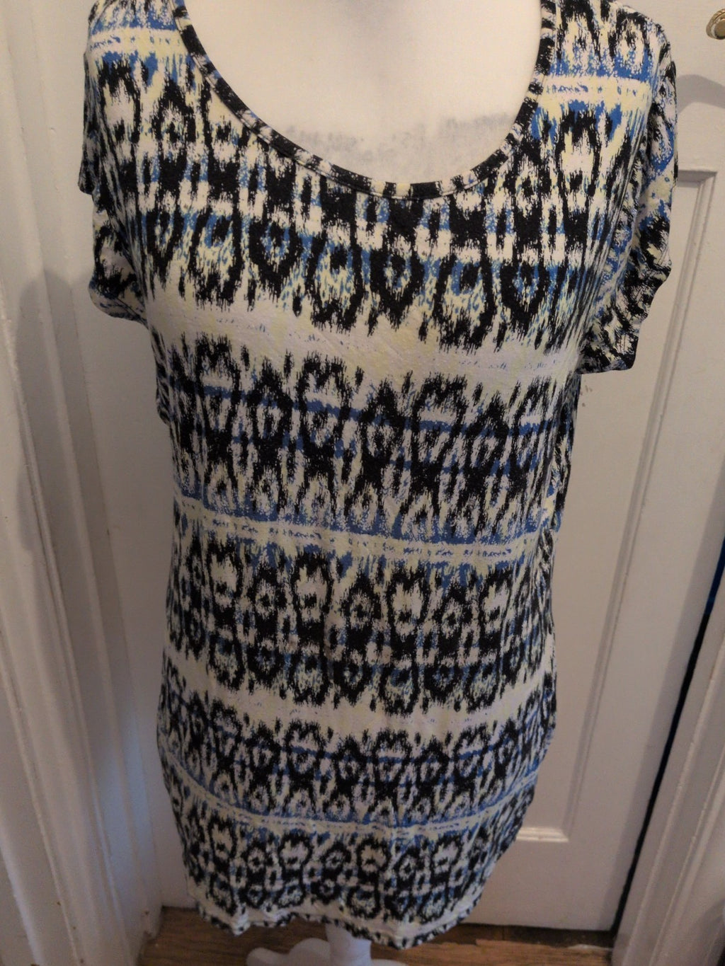 Originals 18 Lemon Black And Blue Shirt Sleeve Knee Length Dress Or Longline...