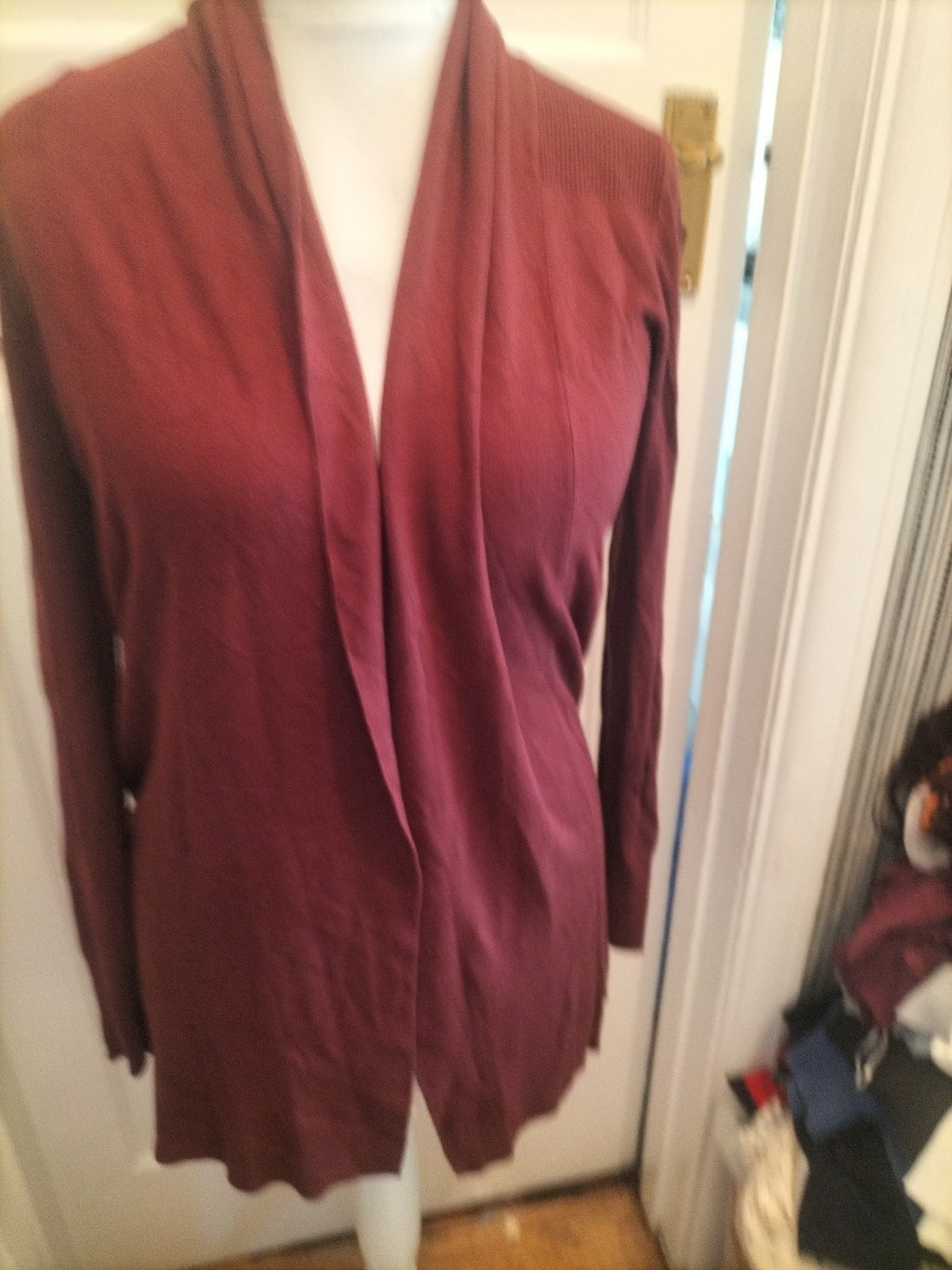 Ladies Primark Size 4/6 Purple Collared Cardigan