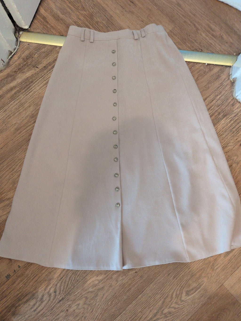 Size 12:Beige Soft Touch Long Length Skirt