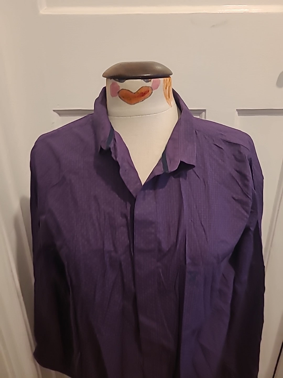 Mens James Pringle Size Large Purple Pattern Long Sleeved Shirt
