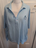 Nick Faldon Pringle Sports XL Blue Short Sleeve Polo