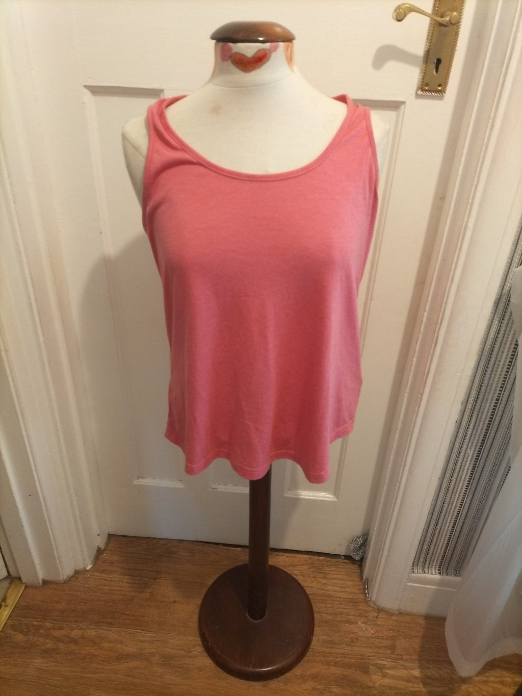 Ladies Shein Size Large Pink Racer Back Sleeveless Top