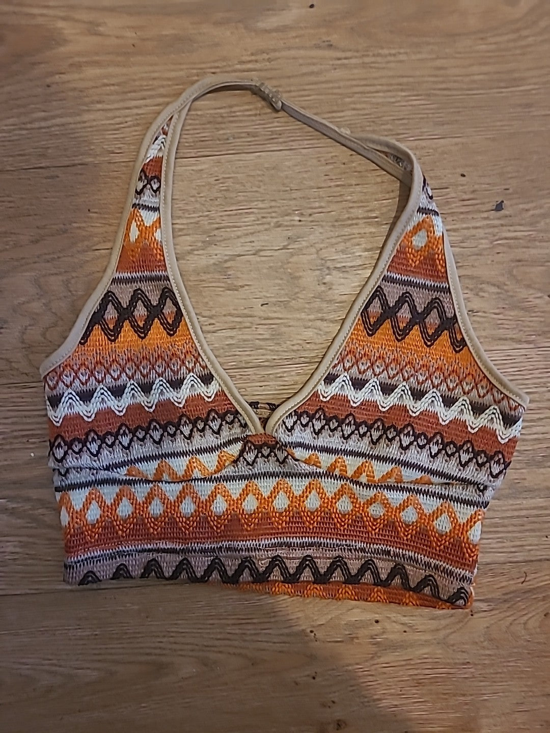 Ladies Shein Size XS Orange Halterneck Top