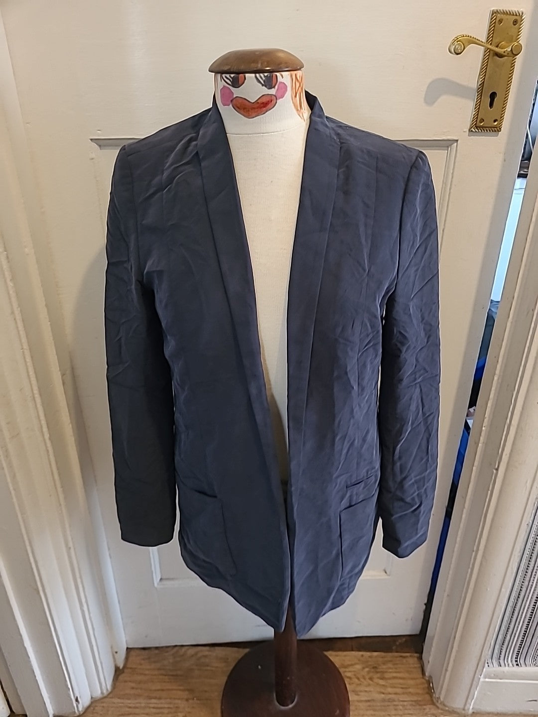 Ladies h+m size 8 grey slightly padded long sleeved jacket