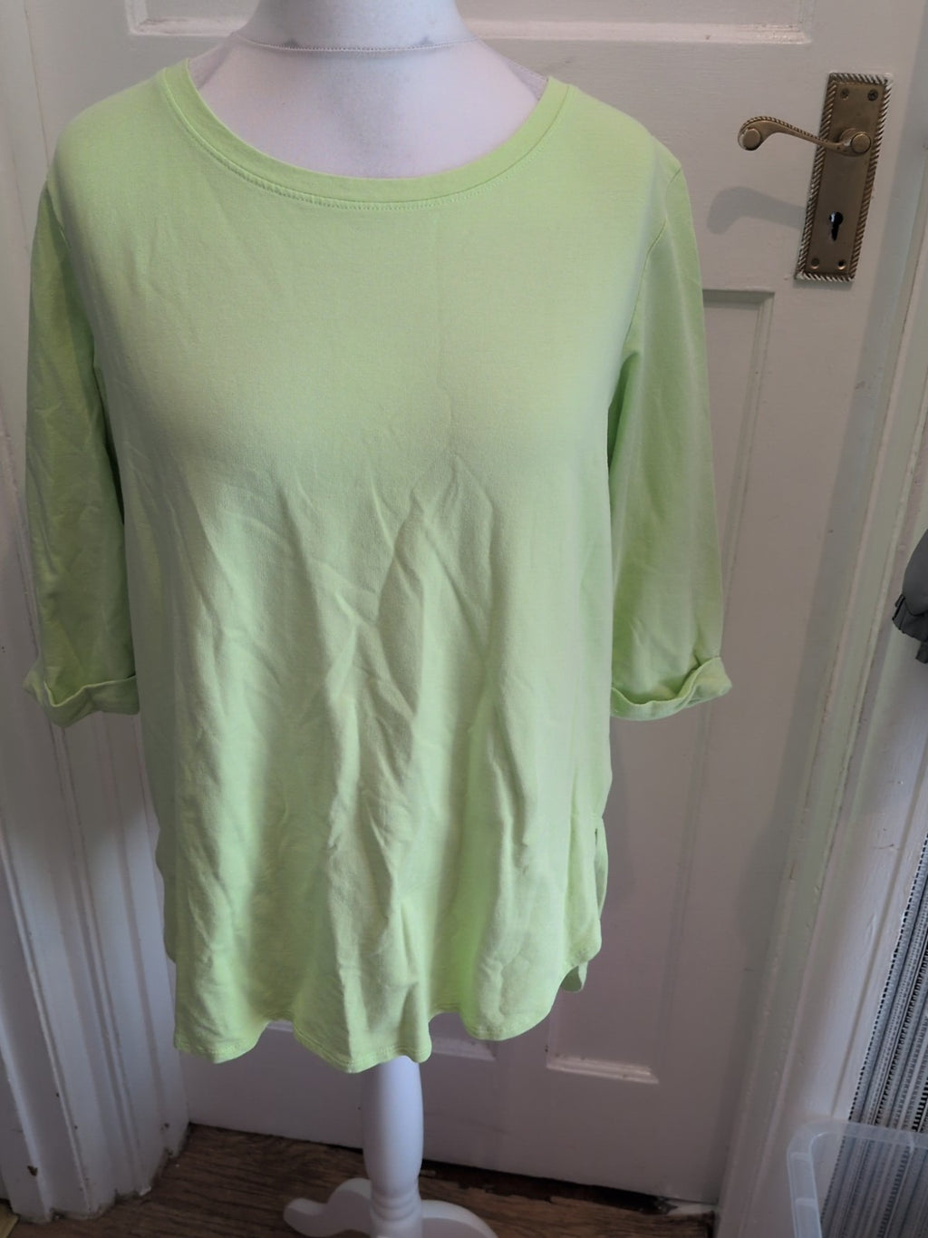 Beloved 3XL Lime 3/4 Sleeve Blouse