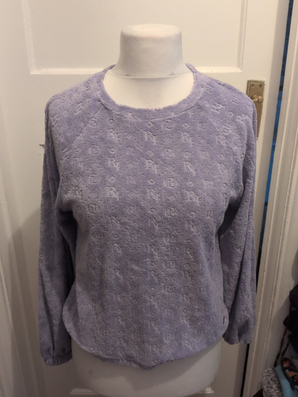 Ladies River Island Size XS Oversized Purple Jumper