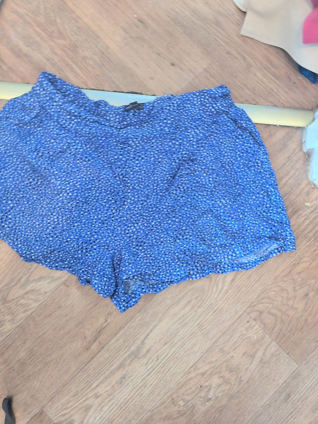 M&S Collection 16 Blue Spotted Elasticated Shorts