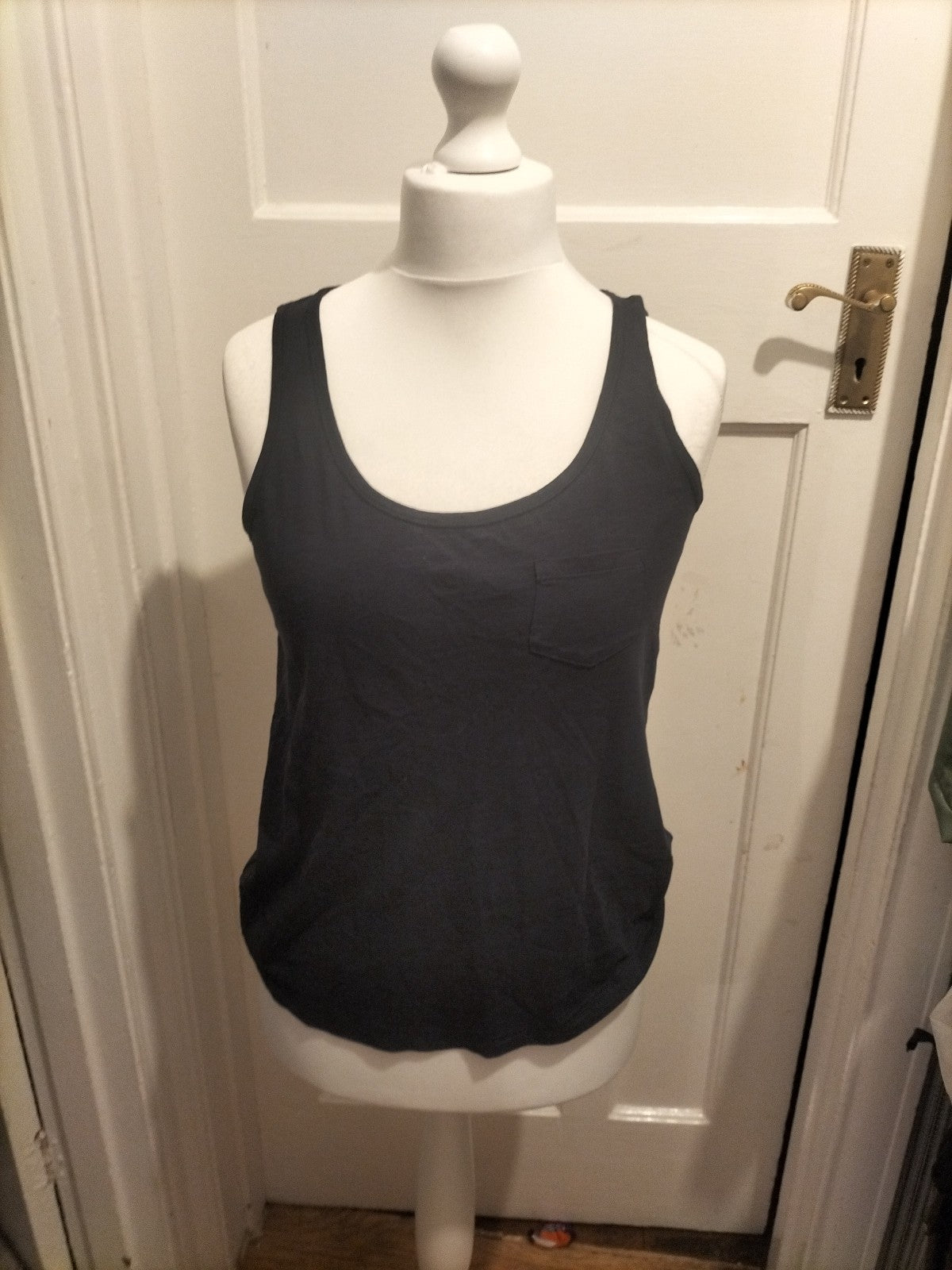 Ladies Principles Size 12 Pure Cotton Navy Sleeveless Vest