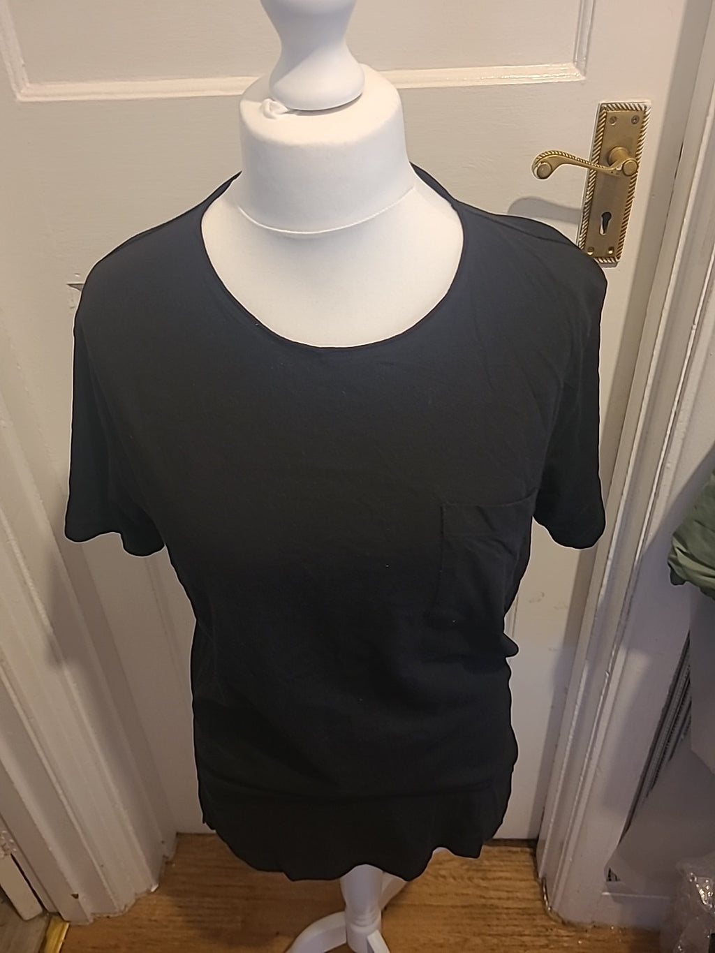 Mens Pima Collection Size Medium Black Short Sleeved Tshirt