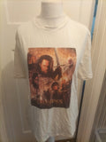Mens Lord Of The Rings Size XL White Printed Tshirt