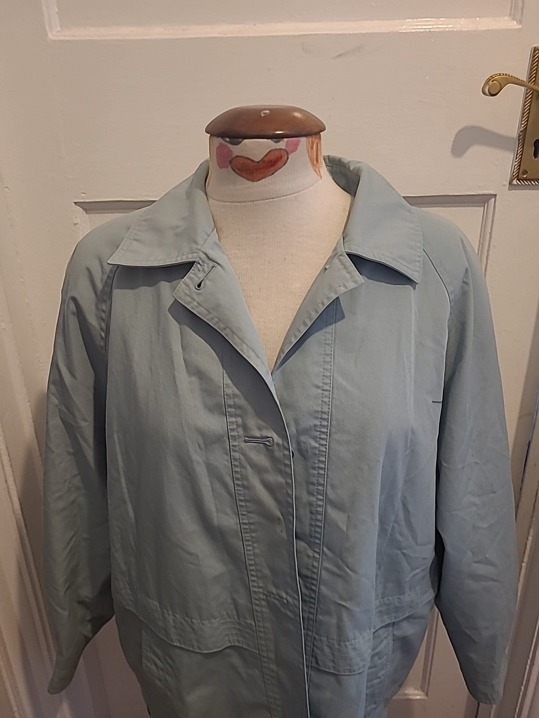 Ladies Dannimac Size 16 Blue Lined Jacket