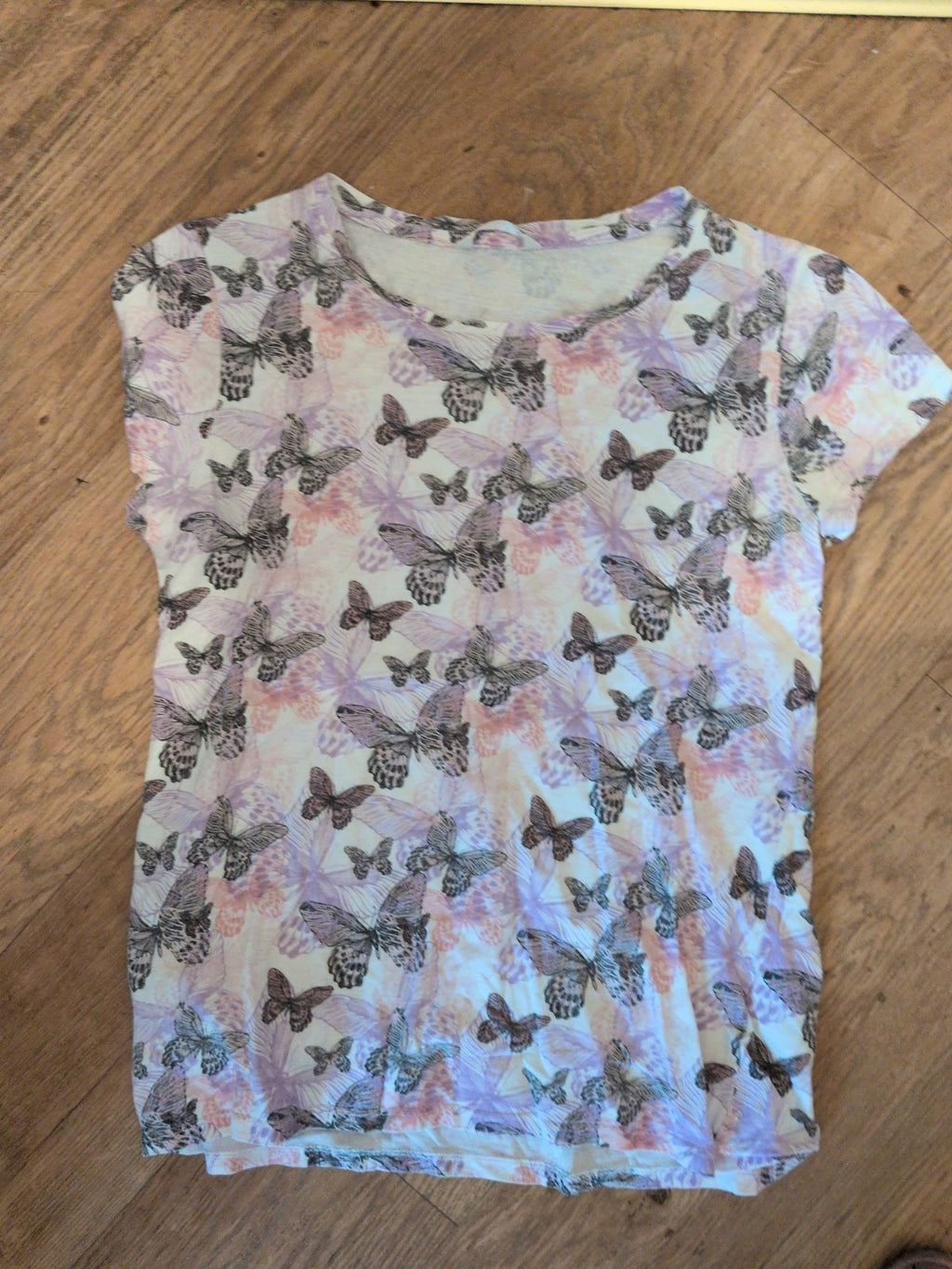 Pep&Co Small Purple Butterfly Short Sleeve T-shirt