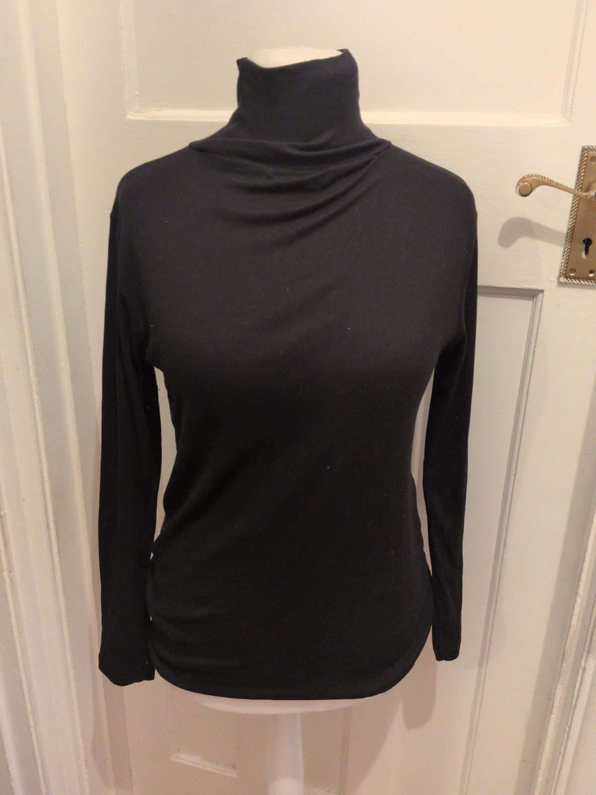 Debenhams 16 Black Long Sleeve High Neck Jumper