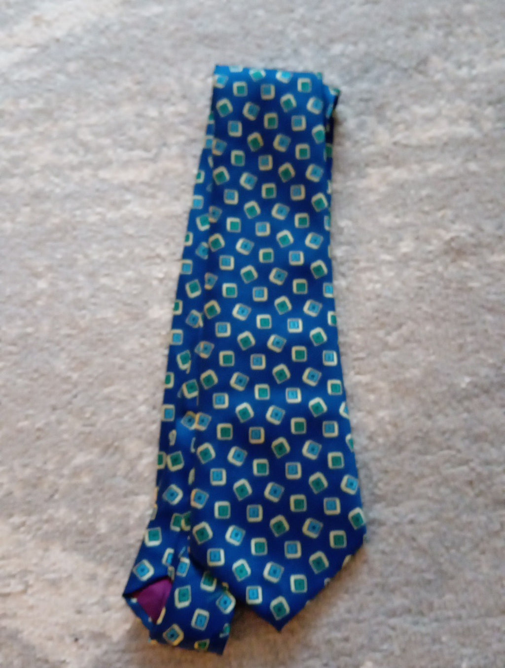 Mens Tie Green/ Blue Dunn & Co