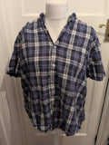 TU 2xl Reg Fit Blue Check Short Sleeve Shirt
