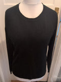 Primark 14 Black Rear Zip Long Sleeve Lightweight Jumper