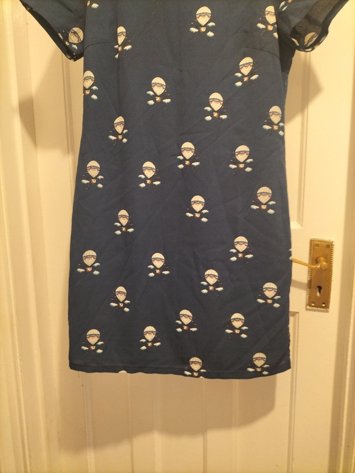 Ladies Sugarhill Size 6 Navy Hot Air Ballon Cap Sleeved Dress