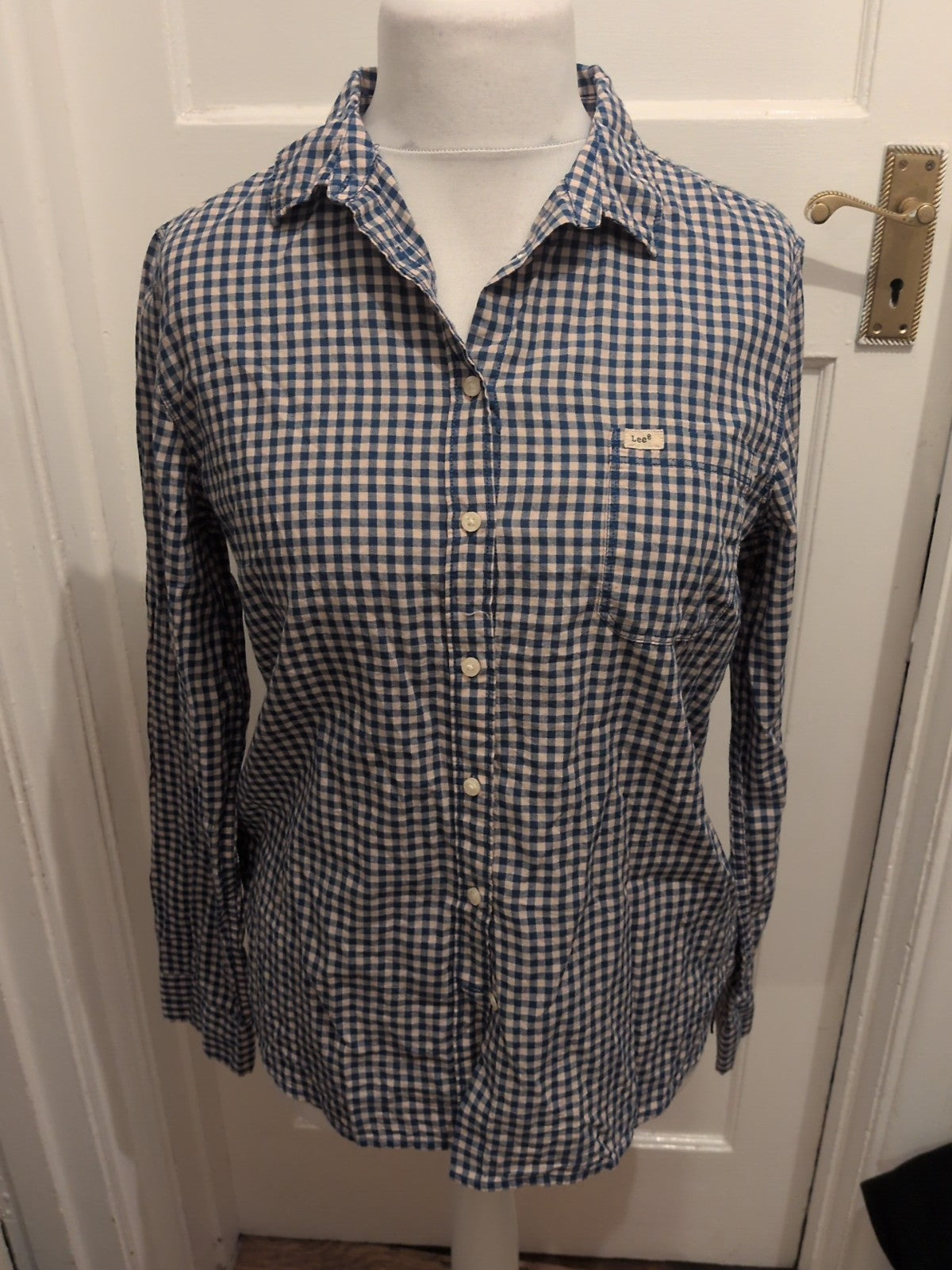 Lee Large Blue Check Long Sleeve Shirt
